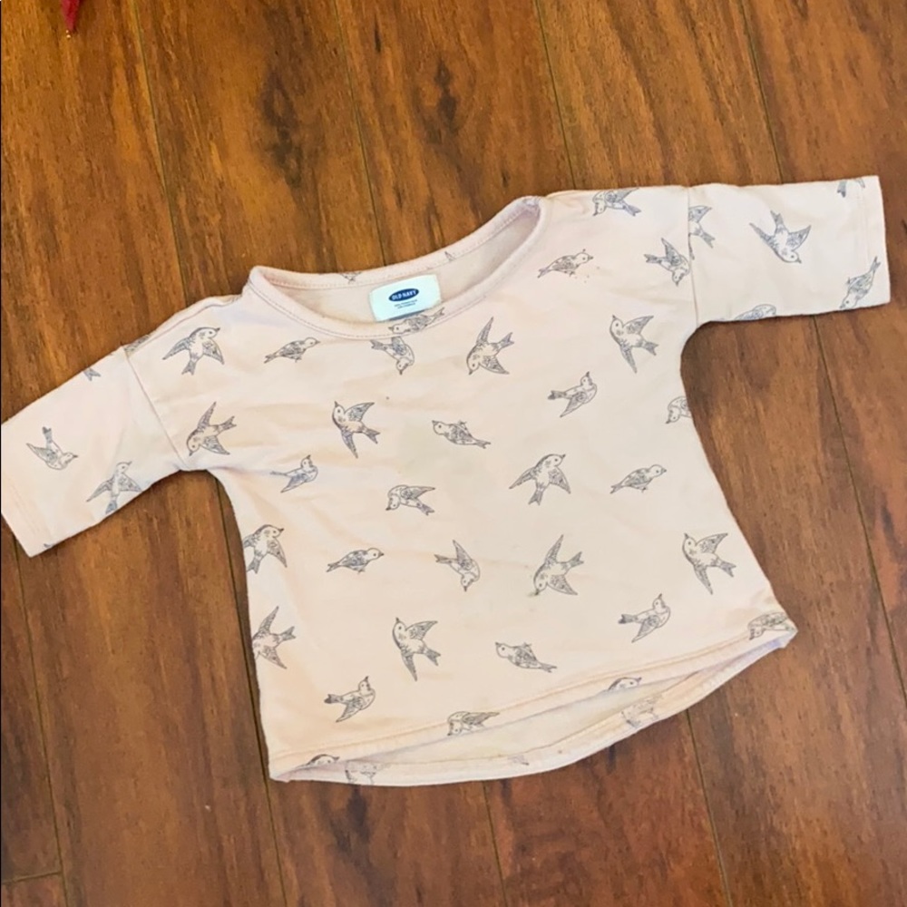 Old navy girls bird shirt